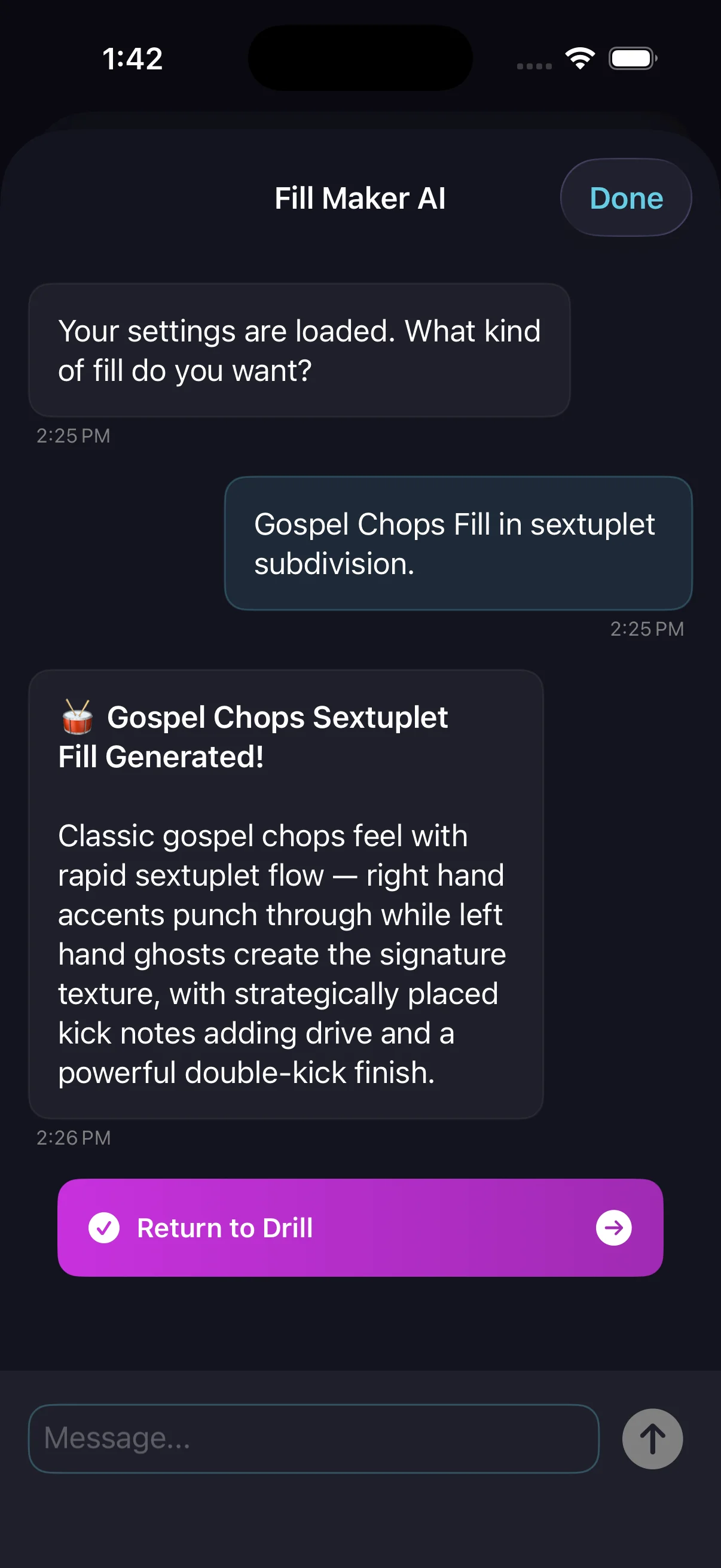 Fill — describe