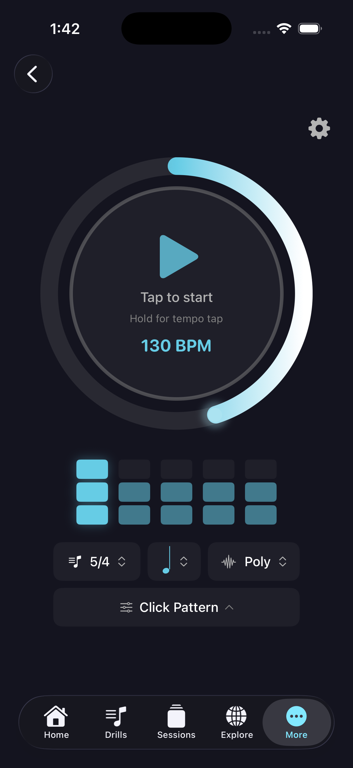 Metronome main screen