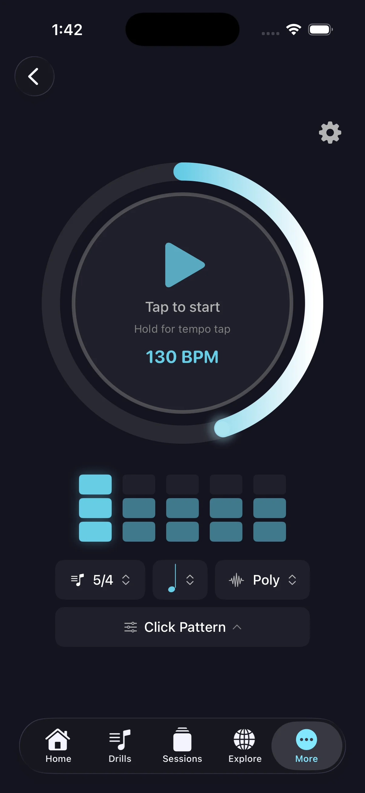 Metronome main screen