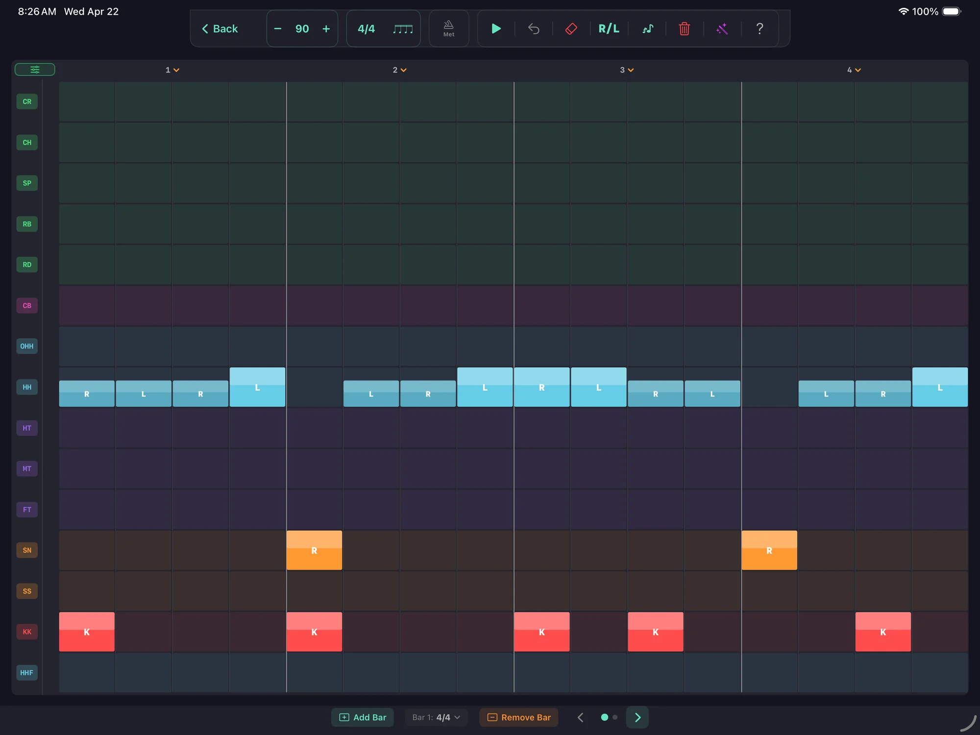 Pattern editor on iPad