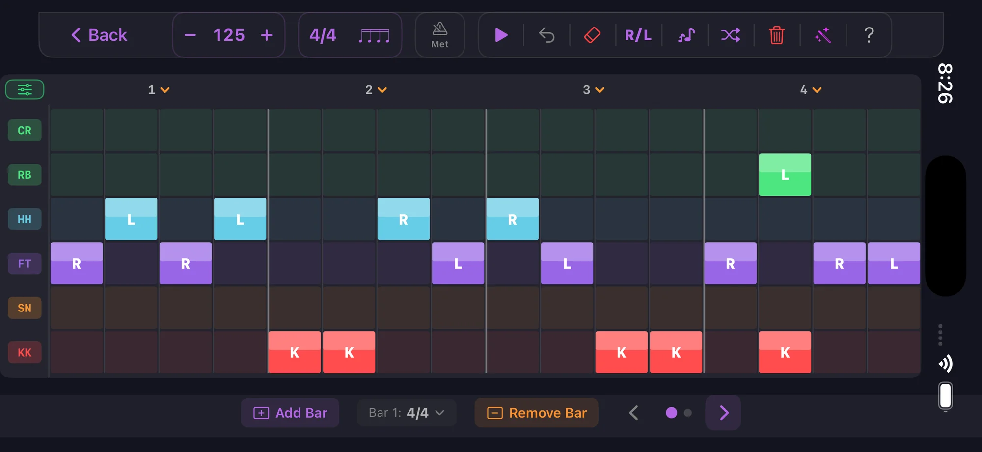 Pattern editor