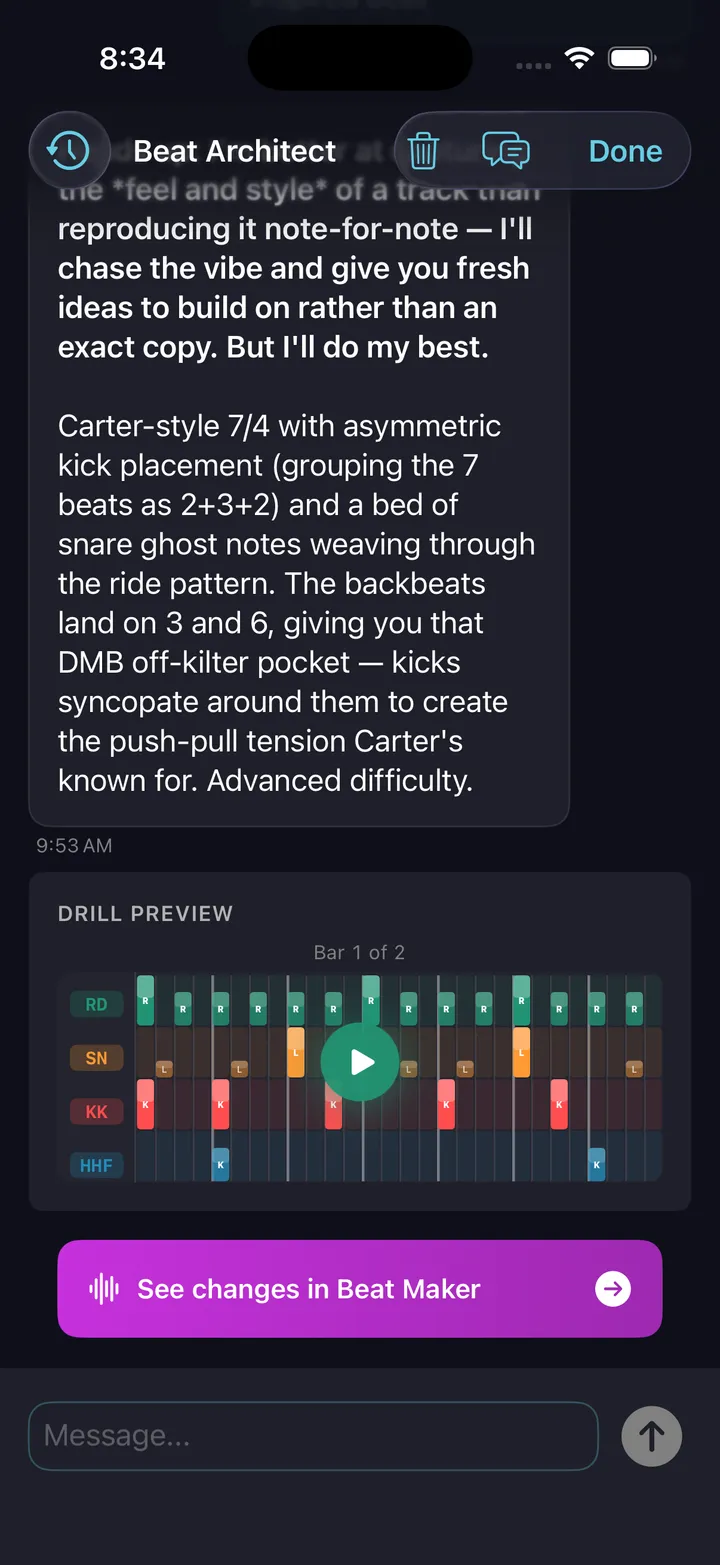 AI beat maker — chat
