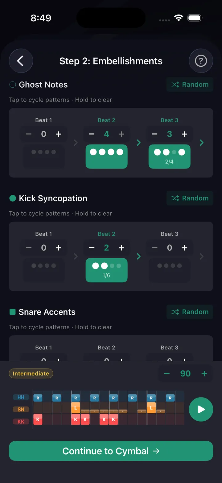 Beat maker wizard — step 4