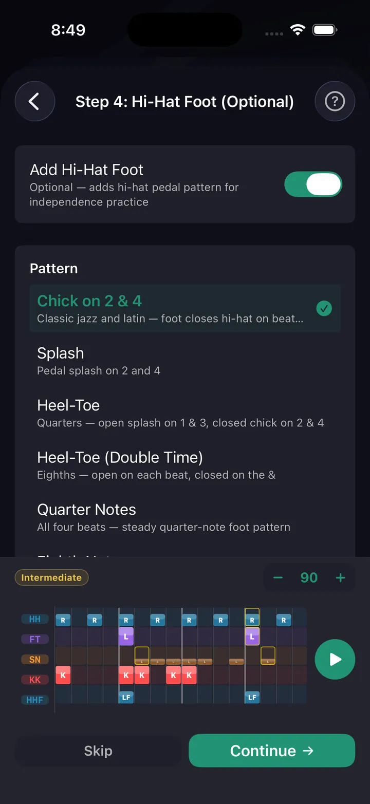 Beat maker wizard — step 7