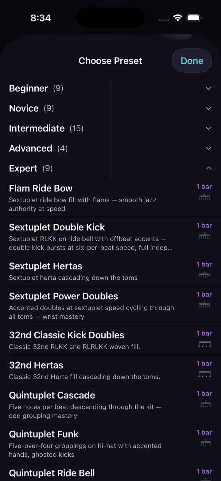 Fill maker — presets