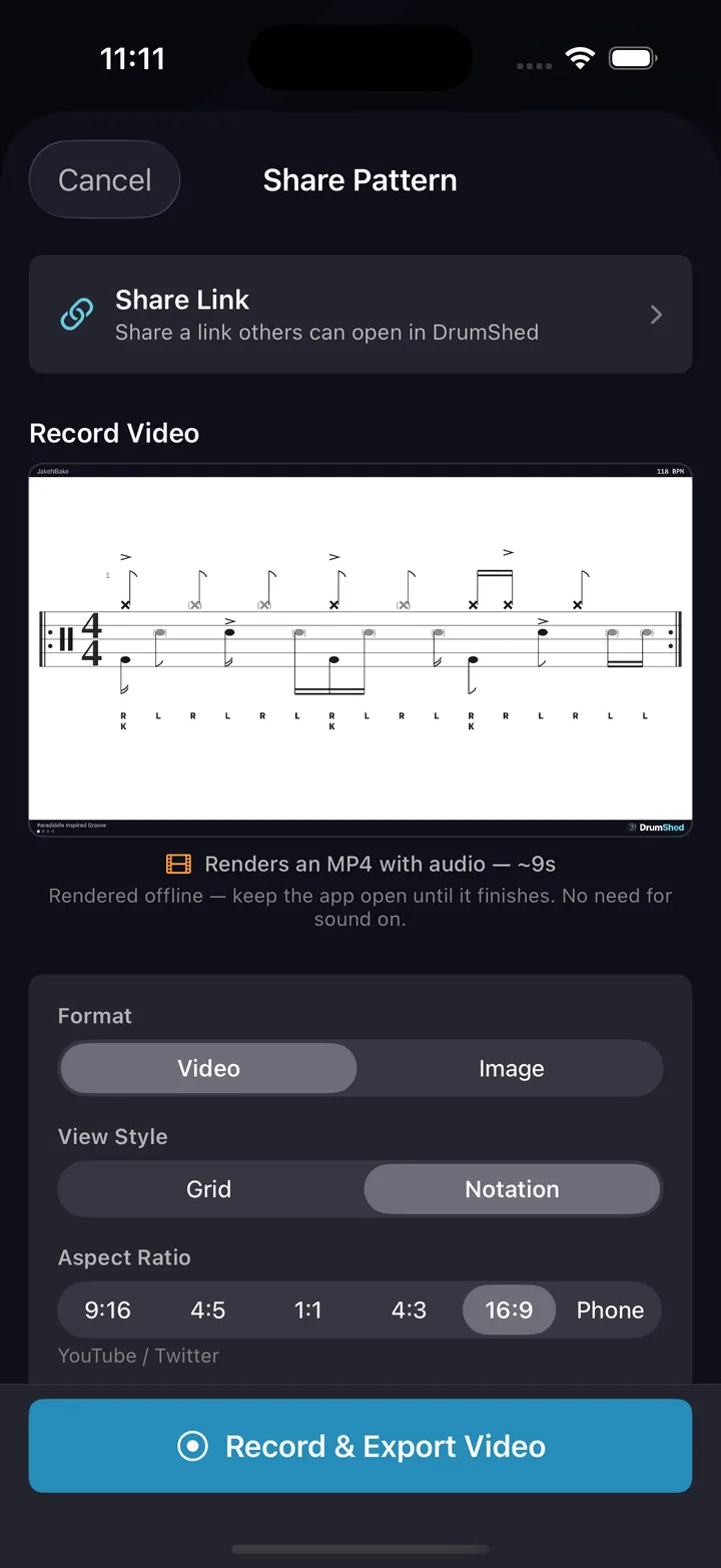 Shared pattern — notation