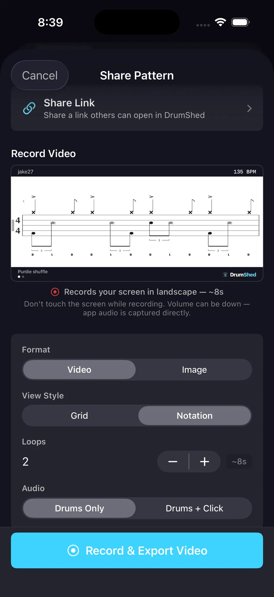 Share notation